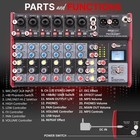 Pyle Professional 8-channel Bluetooth Wireless Dj Mixer  48v Phantom Power