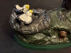 Cast Iron Mechanical Bank  Eagle   Eglets Vintage Reproduction Works No Coin Ca