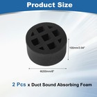 2pcs 8  Dia In-line Duct Sound Absorbing Tool Foam For Ventilation Pipes