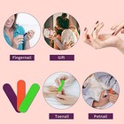 Mini Nail File Bulk 300 Pcs 180 Grit   Disposable Colorful Nail Files Emery 