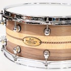 Pearl 14x6 5 Music City Custom Solid Maple Boxwood-rose Triband Inlay Snare Drum