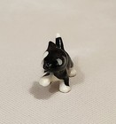 Hr Hagen Renaker Miniature Black And White Tuxedo Kitten Cat Figurine Paw Up    