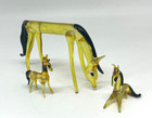 Lot Of  3  Vintage Mid Century Modern Art Glass Unicorn Figurines Hand Blown