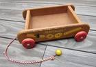 Vintage 1950 s Playskool Wooden Wagon Pull Cart