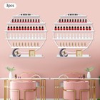 Metal Nail Polish Display Organizer Wall Rack Hold 160 Bottles Round Shape