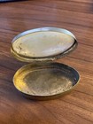Vintage Antique Mother Of Pearl Shell Trinket Pill Box Silver Hinged 3  India