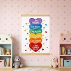 Christian Kids Rainbow Bible Verse Canvas Wall Art Nursery Bedroom Decor 16x12