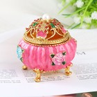 Vintage Metal Hollow Out Rhinestone Trinket Jewelry Box Enamel Storage Box Gift