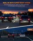 Toguard 12  4k Mirror Gps Wifi Dash Cam Voice Control Rear View Car Dvr Cam