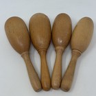 4 Vtg Wood Darning Eggs Set Sock Darners Wooden Egg Sewing Tool Mending Notions