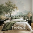 Zeeko Vintage Forest Wall Mural 133 w X 98 h Peel And Stick Wallpaper Bedroom