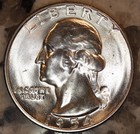 1954 S Washington Quarter 25c Choice Bu Luster  90  Silver  last 4 