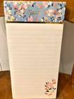Punch Studio Floral Magnetic Note Pad  notes  125 Sheets Gold Accents New