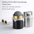 Mini Trash Bags 1 6 Liter 0 4 Gal- 200 Count Tiny Clear Trash Can Liners For    