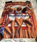 Vintage 1980s Budweiser Bud Girls Poster Print Ad King Of Beers Beer Towel Rare