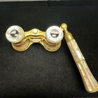Lemaire Fabt Paris Mother Of Pearl Solid Brass Opera Glasses   Binoculars