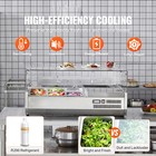 40  Countertop Condiment Refrigerated Salad Sandwich Prep Station W glass Shield