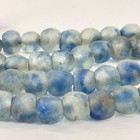Krobo Recycled Powder Glass Translucent Blue Trade Beads