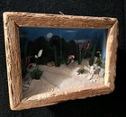 Vintage 3d Desert Cactus Diorama Shadow Box Art Southwestern Folk Art Mcm Decor