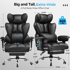 Gtracing Big And Tall Gaming Chair 400lbs Heavy Duty Office Chair With Footrest 