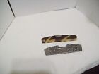 Vintage Comb Holder With Tortoise Style Comb Made In Denmark - Silver Plated  