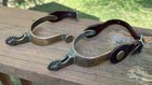 Vintage Western Cowboy Spurs With Leather Straps-japan-brass