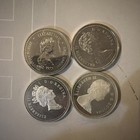 Lot Of 4 - Canadian 1 2 Dollar Jubilee Queen Elizabeth 50 Cent Silver Coin