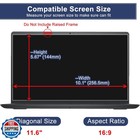 11 6  Laptop Tempered Glass Screen Protector  257x145mm  W X H  For Hp dell s