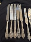 Wallace Rose Point Sterling Flatware Set 5 Pieces  9 3 4  Dinner Knives