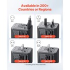 Universal Travel Adapter International 5 In 1 Usb Ac Wall Charger Power Plug