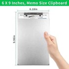 Aluminum Clipboard With Storage memo Size   Recycled Metal Form Holder Binder Fi