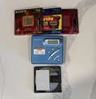 Vtg Sony Mz-r500 Md Walkman Portable Minidisc Recorder Player Blue Mdlp 4 Discs