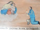 Vintage Tin Mexican Religious Ex Voto Retablo Catholic Folk Art Ex caswell