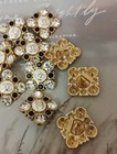 Lot Of 10 22mm Designer Button Chanel Button  Gold Tone 