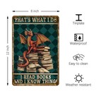 Funny Dragon Sign Vintage Metal Tin Sign That s What I Do I Read Books And I