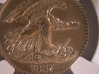 1837 New York 1c Ht-268 Feuchtwangers Composition  prototype  - Ngc Unc Details