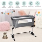 Portable Baby Bed Side Sleeper Infant Travel Bassinet Crib W  Bag Home Grey