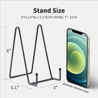 Kruodop 3 Pack 6 Inch Plate Stands For Display  Holder Display Black