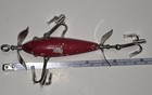 Early Pflueger Neverfail 3 Hook Minnow Red Lure Very Nice Rare Fishing Lure