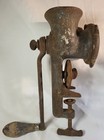 Vintage Best Made No  25 Cast Iron Hand Crank Meat Grinder Clamp On Usa