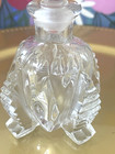 Vintage Art Deco Cut Glass Vanity Perfume Bottle  W Stopper Excellent Condition