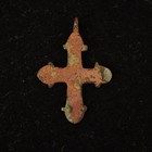 Byzantine Cross Pendant  Ninth Century Ad Silvered Bronze - Free Shipping Usa