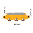 33000lbs 15 Ton Machine Dolly Skate Machinery Roller Cargo Trolley Heavy Duty 