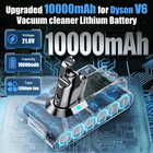 10000mah 21 6v Replacement For Dyson V6 Battery 967810-23 V6vtc4 Sv03 Sv04 Sv05