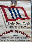 Original 1918 Wwi Poster 42nd Rainbow Division Third Liberty Loan Honor Flag Ny