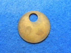 Brass Coal Mine Miner Mining Tag Vintage Antique  40  1-3 8  Diameter     