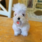 Rare White Dralon Steiff Snobby Poodle Teddy Bear Friend  All I d   5 5in Vgc 