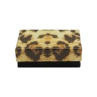 100 Pc 2-5 8  X 1-1 2  Gift Boxes Jewelry Leopard Print Cotton Filled Batting 