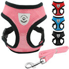 Safety Air Mesh Cat Harness And Leash Set Kitten Walking Jacket Pink Blue Black