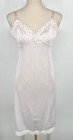 Vanity Fair Womens Size M Rosette V-neck Lace Full Slip Dress Purple Sleeveless